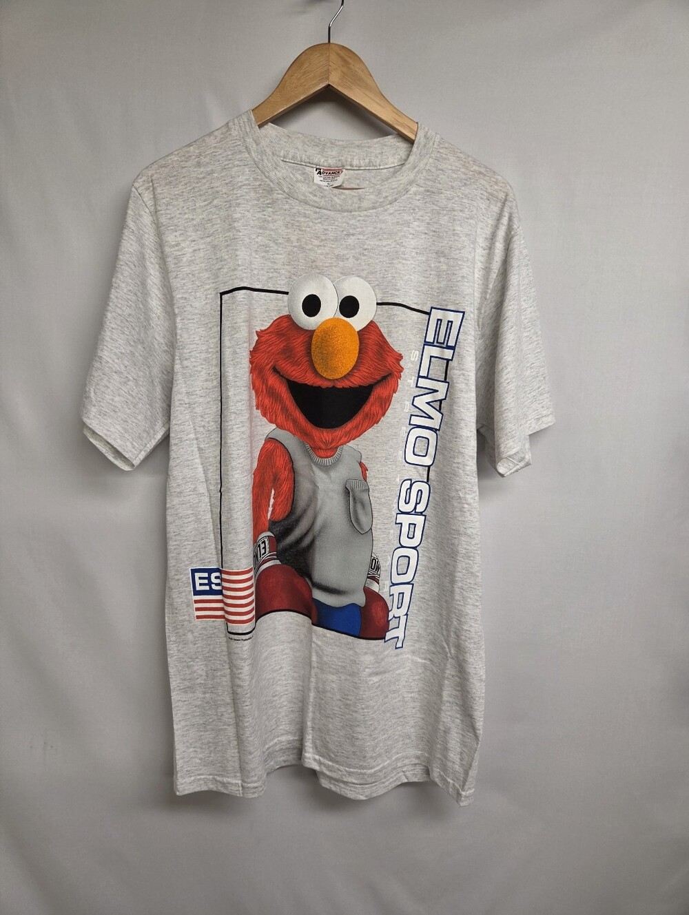 Elmo Sesame Street Vintage 90s Polo Ralph Lauren Cartoon Boxing LARGE T Shirt